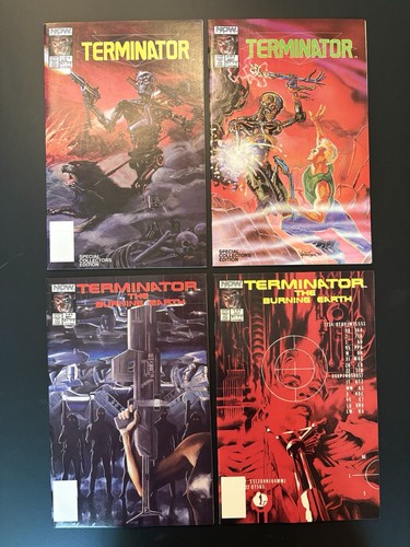 Terminator Lot: All My Futures Past #1-2 and Burning Earth 3, 5 (1990 NOW Comic)