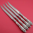 Rare Sterling Silver Reed & Barton Love Disarmed Set of 4 Steak Knives ~no mono