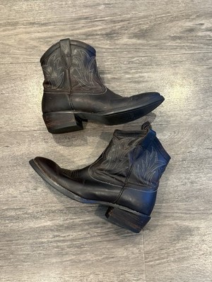Ariat Women s 8.5B Cowboy Boots Brown Leather, Pointed Toe, Zip Side, Low Calf