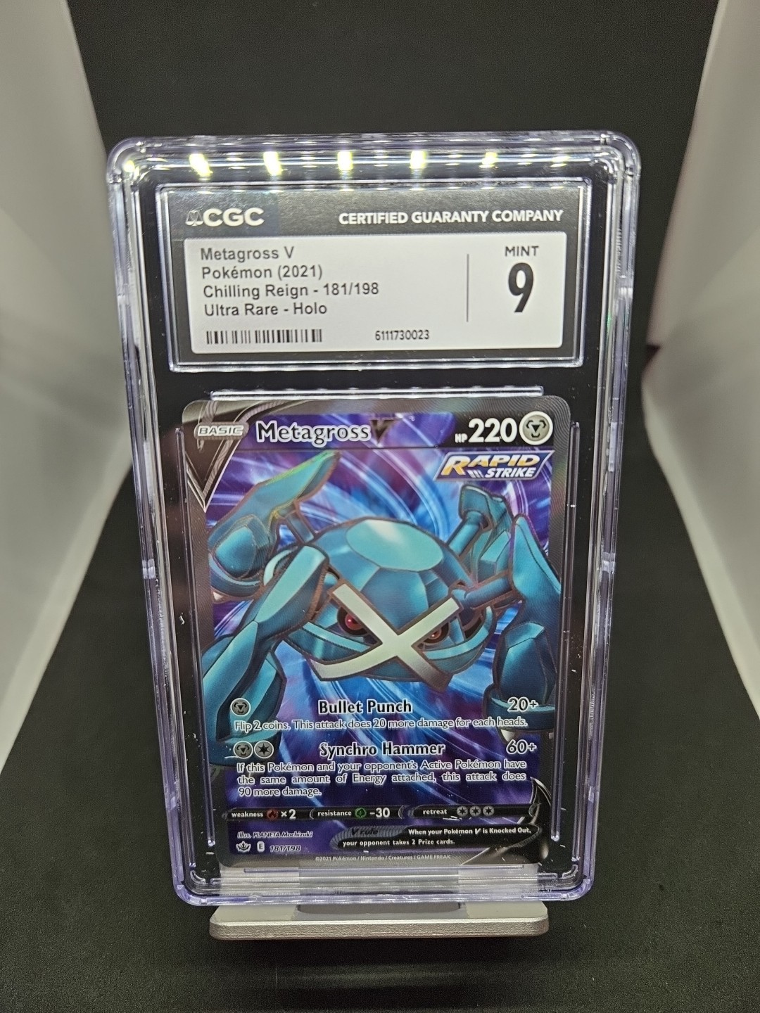 Metagross V 181/198 - Chilling Reign - CGC - Pokémon Card (Equiv. PSA BGS)