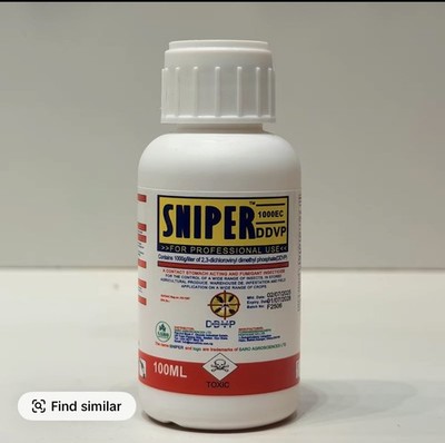 Sniper 1000EC DDVP Insecticide 100ml Plastic Bottle  pack of 1