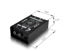 Premium Direct Injection Audio Box Passive DI Unit Hum Eliminator w/ Input New