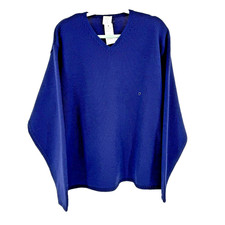 90s Old Navy Wool Blend Sweater Mens Medium Blue V-Neck New Old Stock Preppy NEW