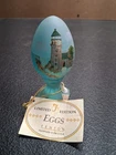 VTG Fenton Egg Light House Aquamarine Limited Ed 1339/3000 Hand Pnt L Lucas #5