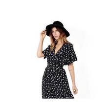 Christy Dawn Lottie Maxi Dress XS XSmall Snow Floral Black And White Boho