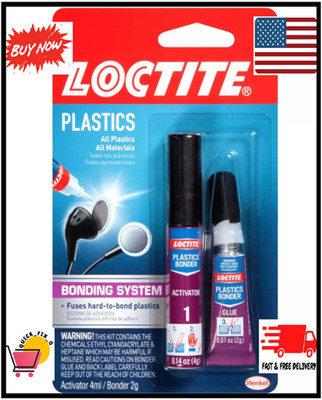 Loctite Super Glue 0.21 oz Plastic 2 Part Bonding All Plastic All Materials Clea