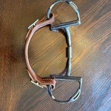 Myler SS Comfort Mouth D-Ring Horse Bit with Hooks 4.75  Mouth