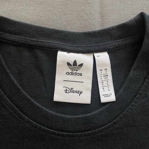 Camiseta Adidas X Disney 2020 para hombre talla pequeña negra neón Mickey Goofy Donald - Imagen 4 de 11