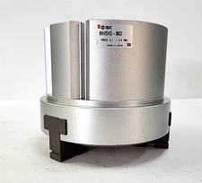 New SMC MHSH3-80D Air Cylinder, Pneumatic Gripper, Through Hole