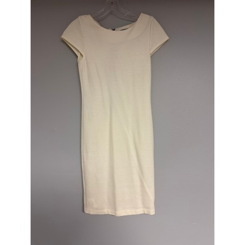 Alice + Olivia Employed Cream White Cap Sleeve Sheath Dress Size 2