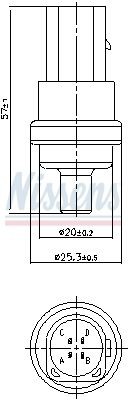 Nissens 207009 Sensor, KüHlmitteltemperatur Hinten FüR Audi Ford Seat Skoda VW-image