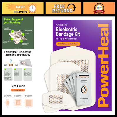 Bioelectric Wound Care Bandage Kit - 3-Layer Healing Pads for Cuts, Burns, Blist