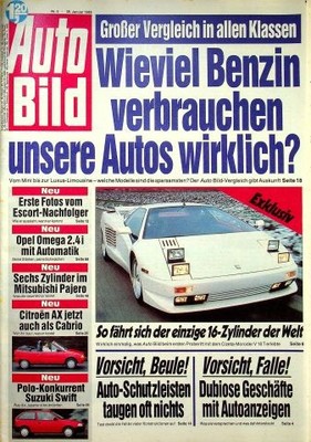 1) Auto Bild 05/1989 - Cizeta Moroder 6.0 V16 mit  - Citroen AX Cabrio EBS mit 5