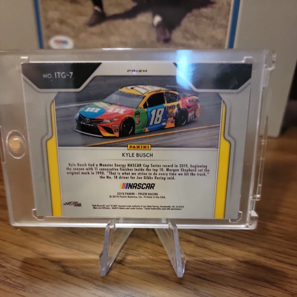 2019 Panini Prizm - Acceleration Kyle Busch #53 White Sparkle Prizm - Image 2 of 2