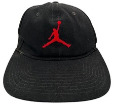 Nike Air Jordan Jumpman Red Logo Youth Black Snapback Adjustable Hat Cap OSFM