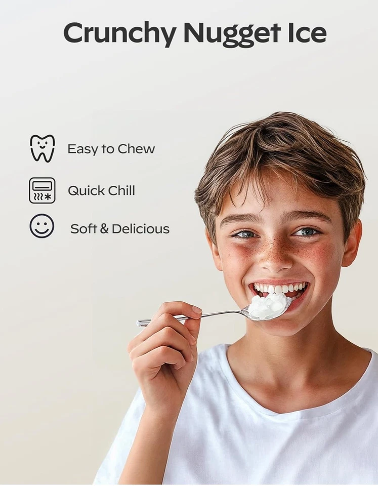 Nugget Eismaschine Arbeitsplatte, HOMEZAY Kiesel mit weichem Kauartikel...  - Bild 4 von 4