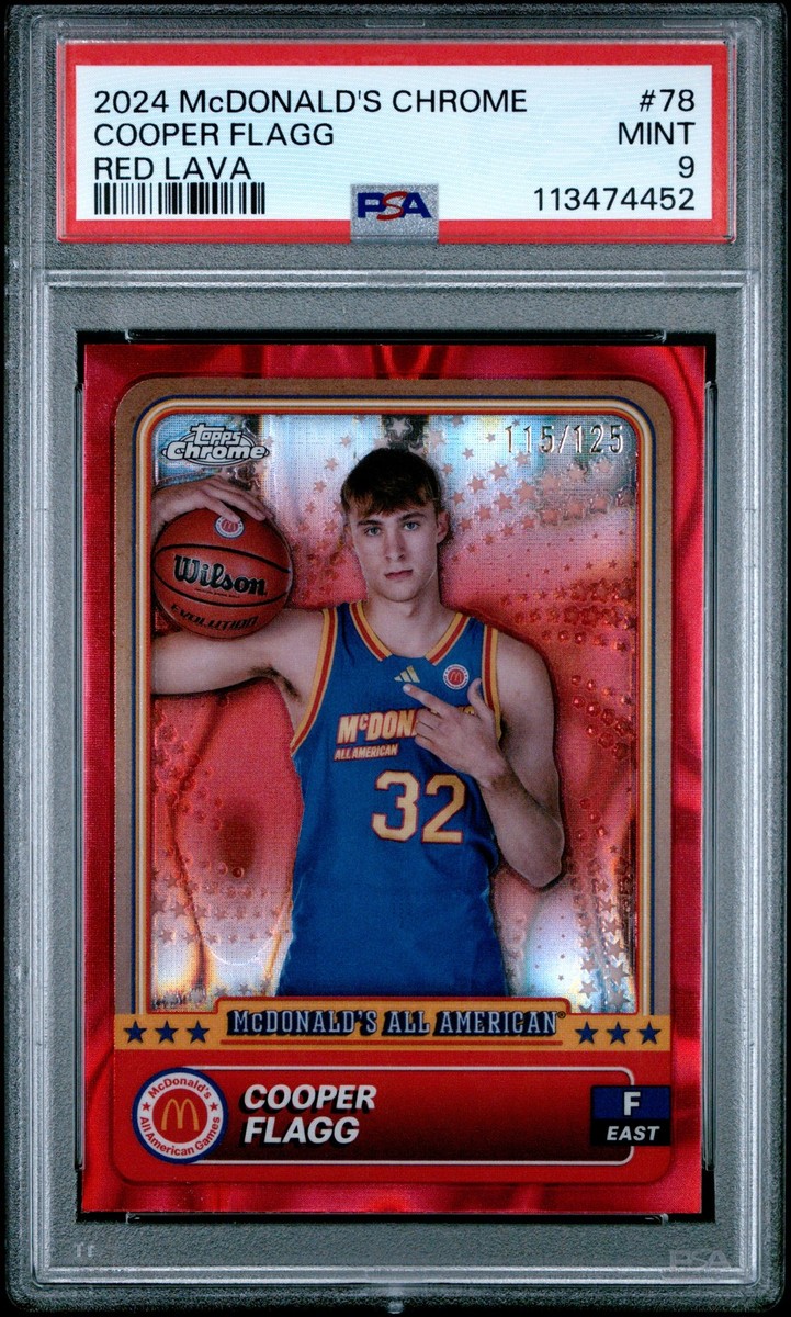 2024 TOPPS CHROME MCDONALD'S ALL AMERICAN RED LAVA COOPER FLAGG