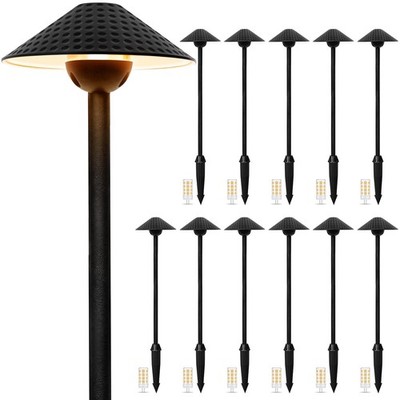Gardencoin Low Voltage Pathway Lights (6.69'' Shade, 21.54'' Tall) 12V Outdoo...