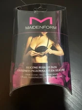 Ladies Maidenform Silicone Push-Up Pads 1 Pair Clear - FREE SHIPPING
