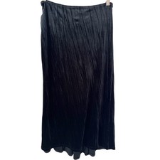 Vintage Talbots Kids Black Velvet Goth Textured Maxi Skirt 10