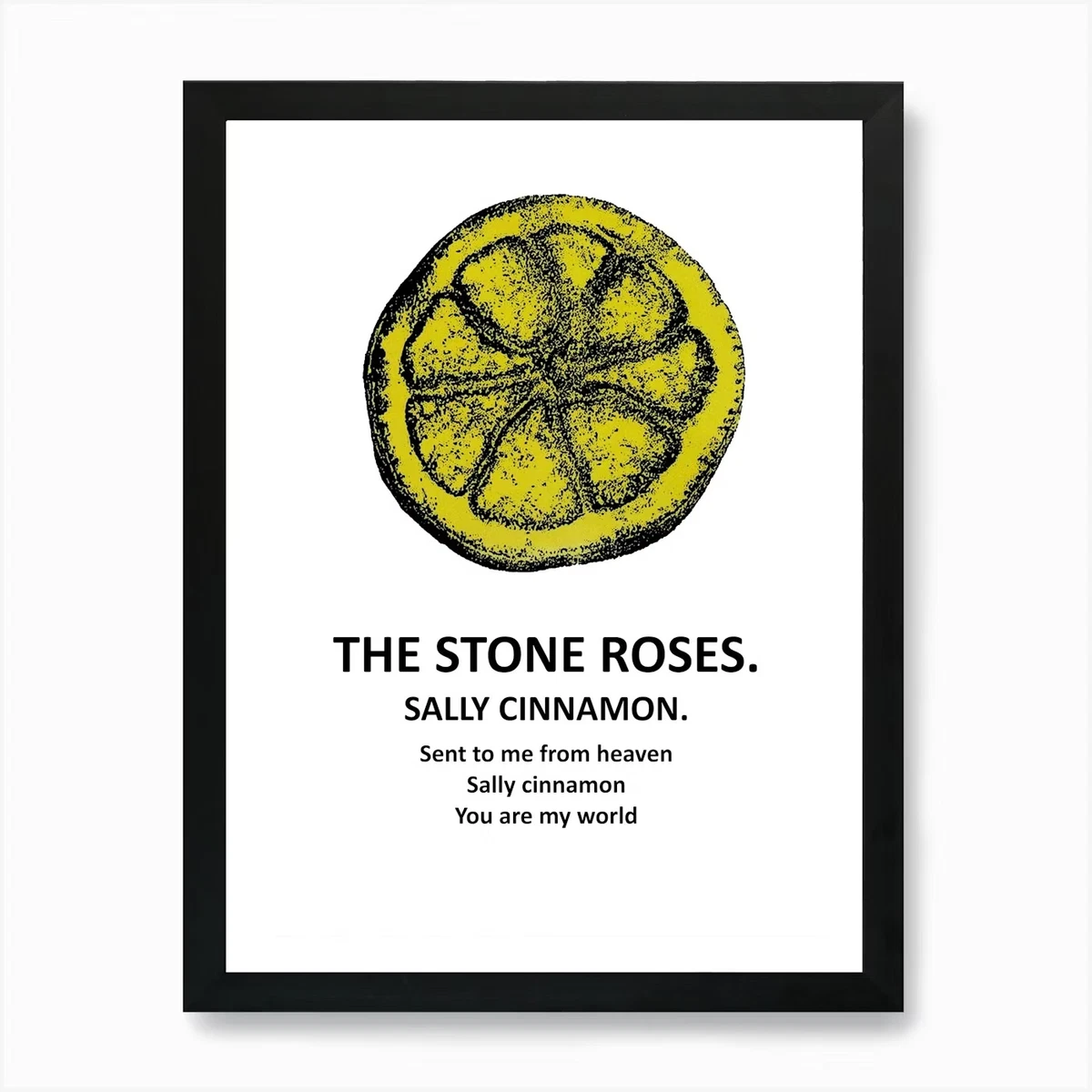 Stampa Artistica The Stone Roses - Copertina Disco Sally Cinnamon - Formato A4 (29,7x21 Cm) - Carta 250g/m²