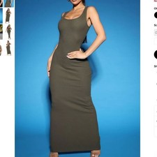 Fashion Nova Mulberry Street Maxi Dress – Olive – Size Large – NWT