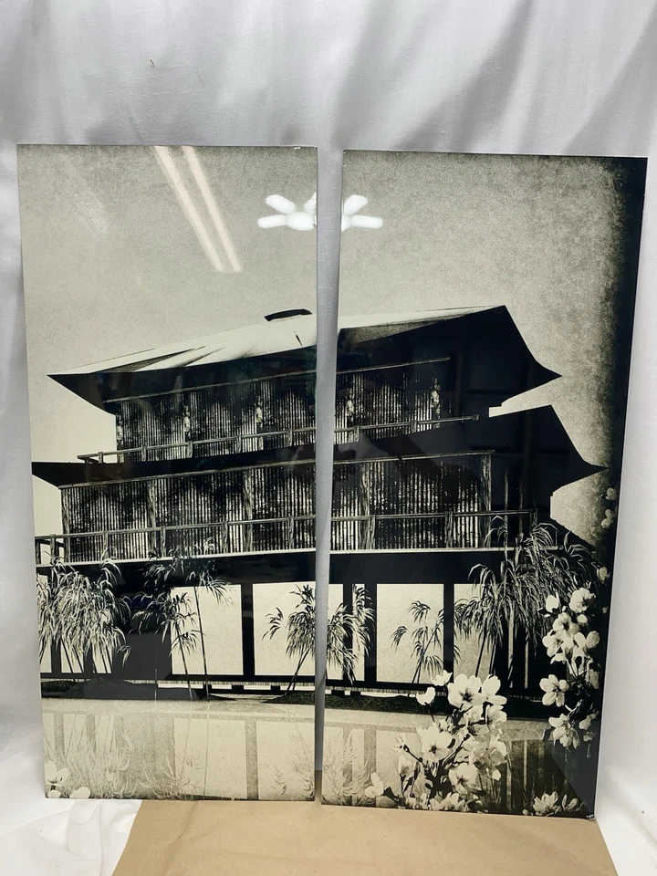 *DAMAGE* Designart Chinese Landscape 48x28 4 Panels 48" x 28" - Image 3 of 4