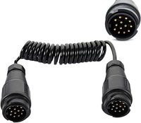 AnhäNger VerläNgerungskabel Spiralkabel 2M 13 Polig AnhäNgerstecker Pkw Lkw RV