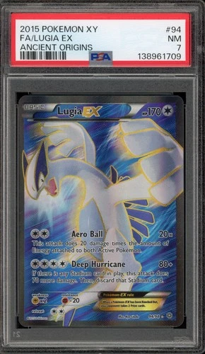 Pokemon Lugia EX XY Ancient Origins Full Art #94 PSA 7