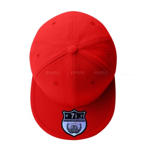 Premium einfarbig sitzende Baseballkappe Mütze leer einfach flache Rechnung 9 Größen Trucker II - Bild 60 von 82