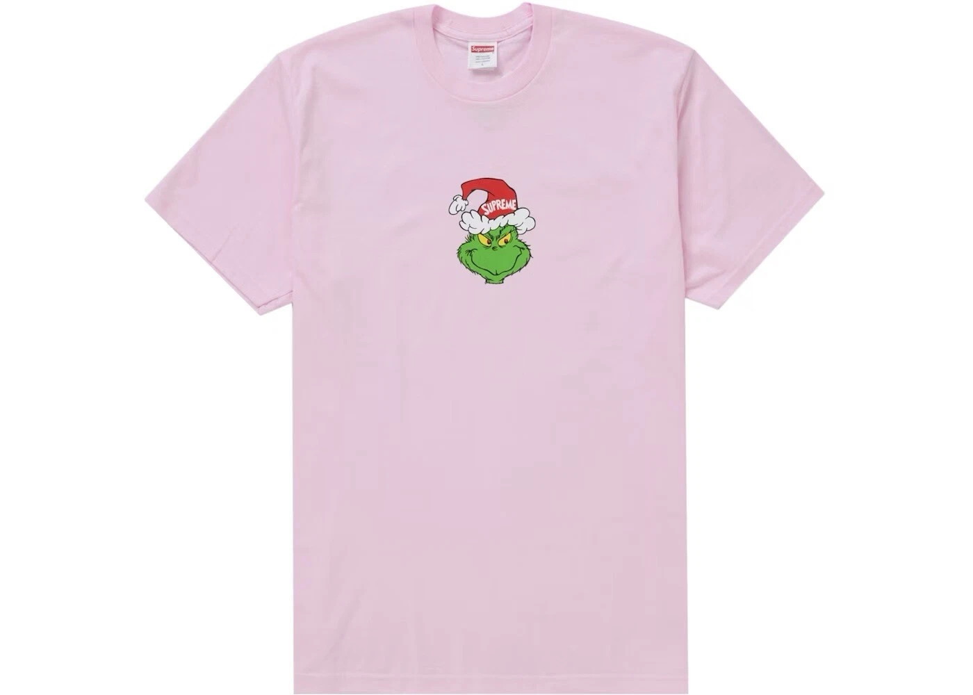 Neuf et scellé   Tee shirt Supreme Grinch FW24 rose clair   Taille Large prêt à expédier