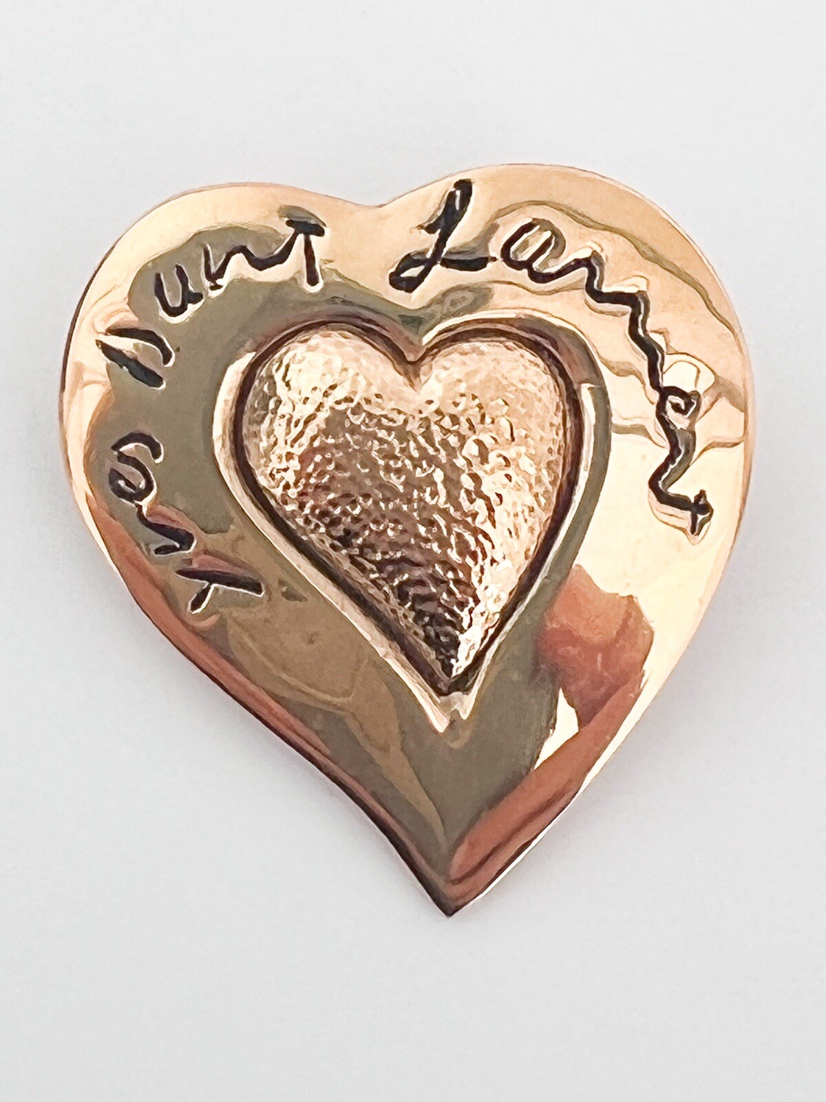 YSL BROOCH PIN HEART YVES SAINT LAURENT VINTAGE G… - image 1