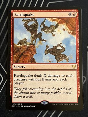 cards like earthquake mtg [Fourth Edition] Earthquake deals X damage to each creature without flying and each player. Earthquake Duel Masters, a Japanese