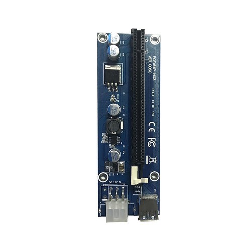USB 3.0 PCI-E Express 1x Extender Riser Card Adapter 6PIN Power Cable - Bild 2 von 8