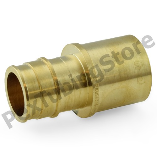 1/2" PEX x 1/2" Female Sweat F1960 Expansion Adapter Fitting, Lead-Free Brass