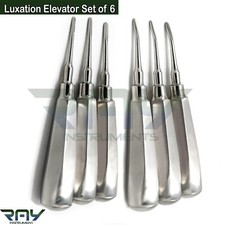Set Of 6 Dental Luxation Elevators Oral Surgery Tooth Extraction Instruments