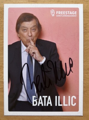 Bata Illic AK Singer Autograph Card Original Hand Signed