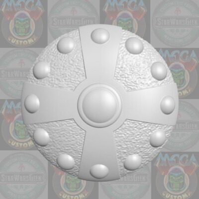 MotU Classic vintage style custom shield v3 for 1:10 1:12 1:18 action figure
