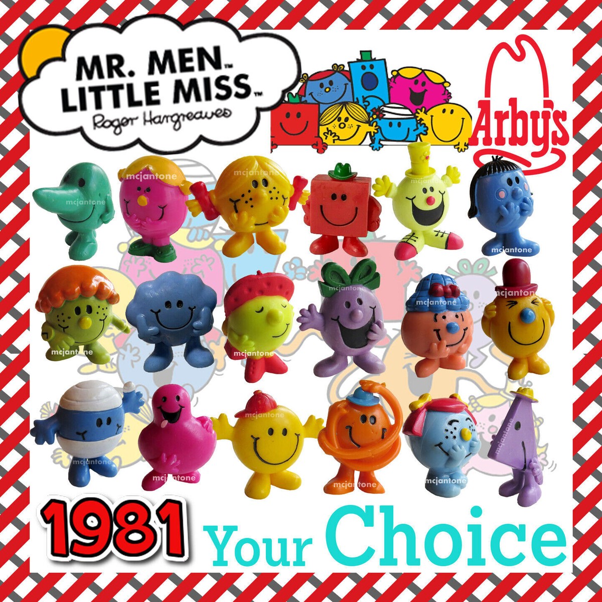 Arby's 1981 MR. MEN & LITTLE MISS Roger Hargreaves PVC Character