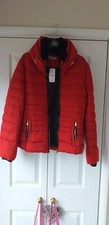 Ladies Red Quilted Jacket By Nutmeg - Size 10