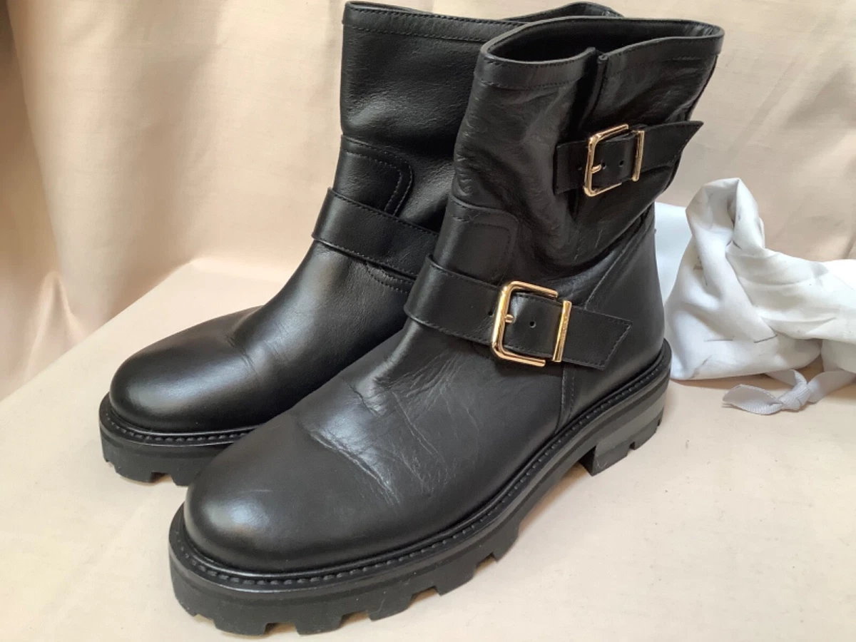 Jimmy choo youth cheap leather biker boots