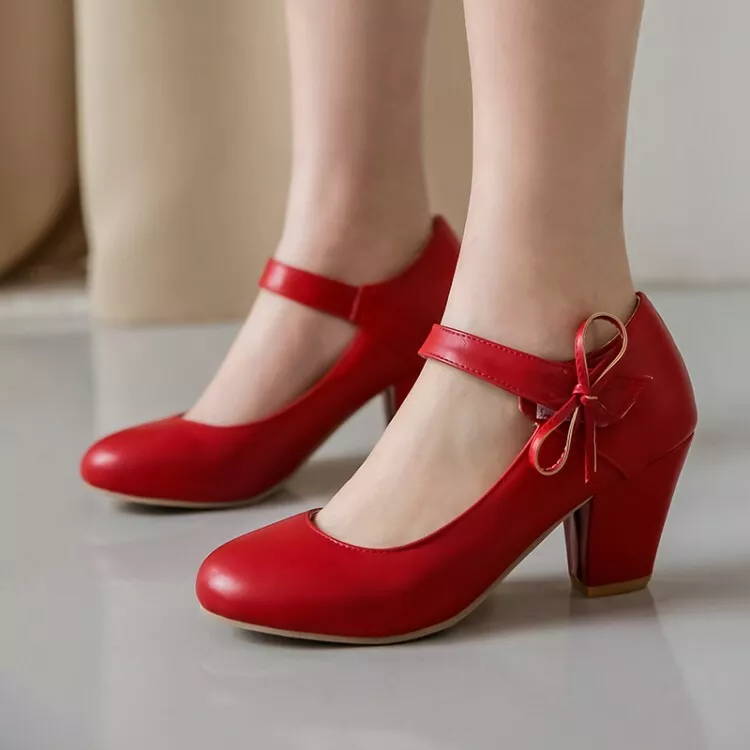 Cute clearance red pumps