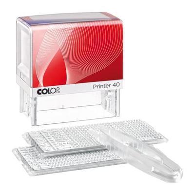 Colop Printer 40/2 SET 23x59mm Do It Yourself Self-Inking Text Stamp - Black