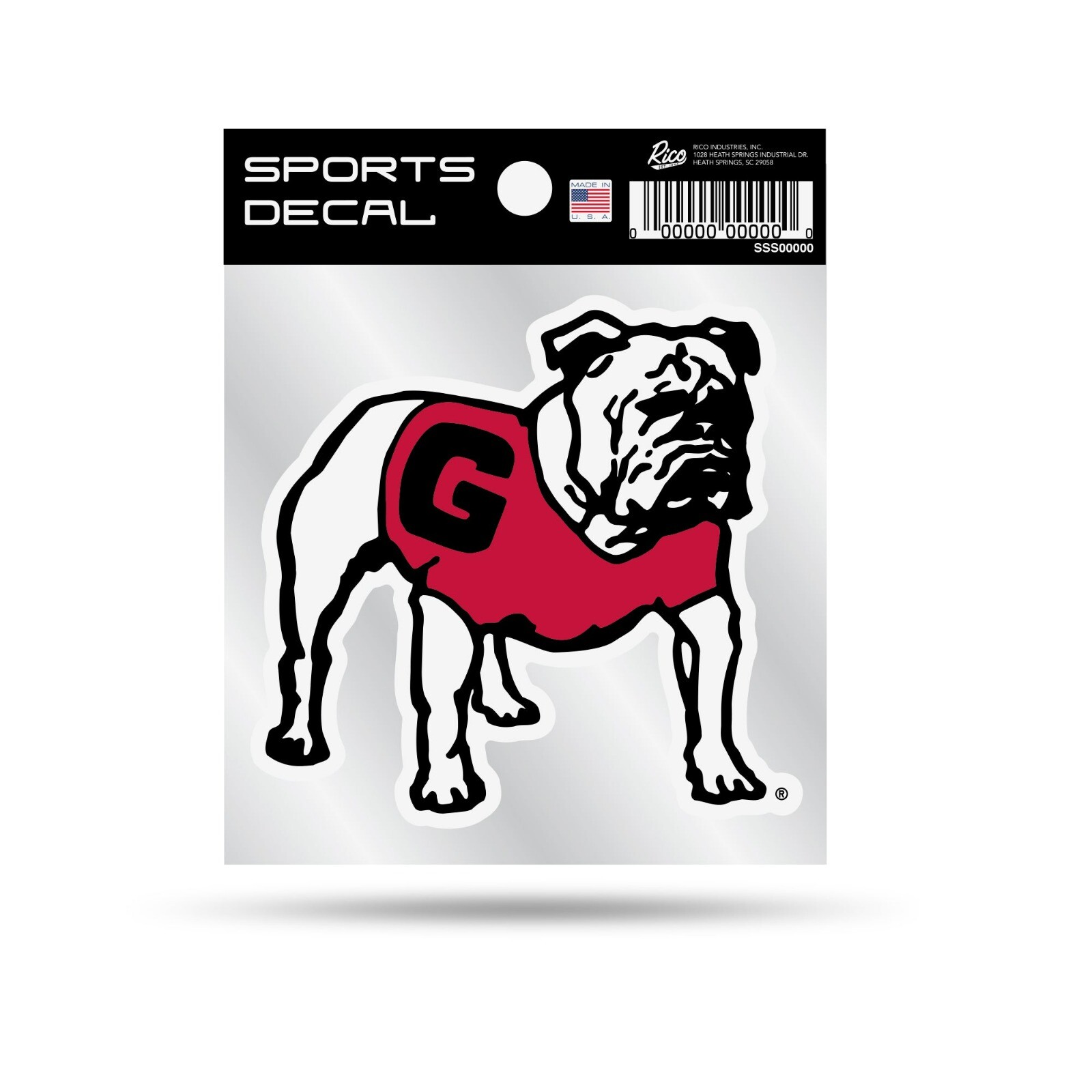 Georgia Bulldogs Retro Mascot Die-Cut Decal Window, Car or L