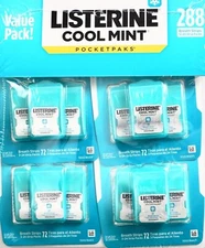 Listerine Cool Mint PocketPaks On-the Go Freshness, 288 Breath Strips