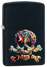 Zippo Windproof Textured Skull & Crossbones Lighter, 49187, New In Box