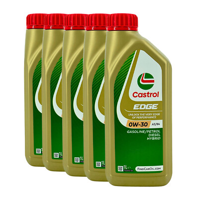 CASTROL Edge Fluid Titanium 0W-30 A3/B4 PKW-Motorenöl VW 50200, 50500, 5x1 Liter