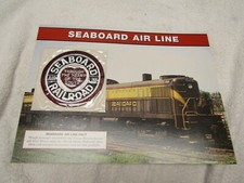 AMERICAN TRAIN RAILROAD PATCH EMBLEM FACT CARD SEABOARD AIR LINE