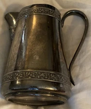 Creamer Middletown Plate Co Quadruple Silver Plate Hard White Metal 4.5 X 4” EUC