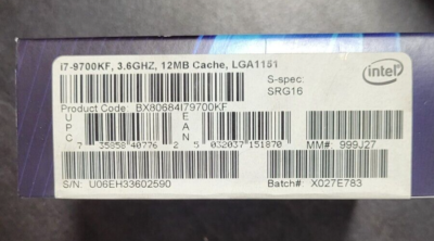 NEW*Intel Core i7-9700KF LGA1151 CPU Processor 3.6Ghz 12MB Cache 8